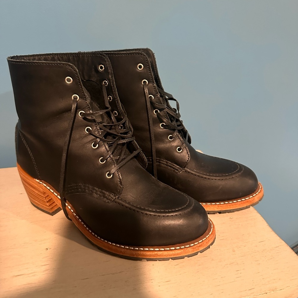 Red Wing Shoes Black Ankle Boots “Clara”